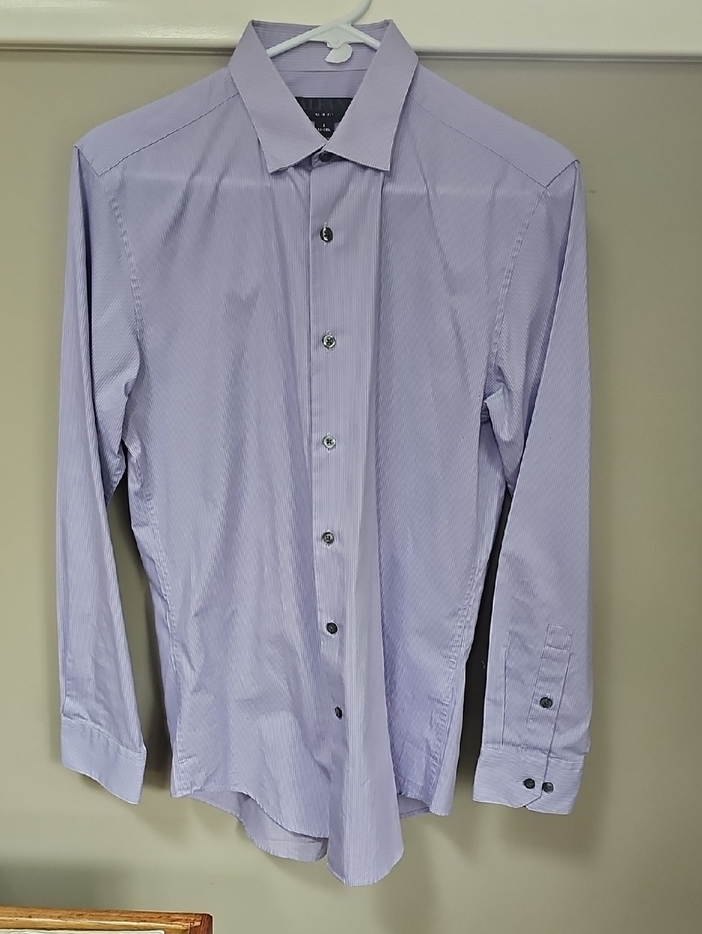 Alfani Men's Light Lavender Stripe Long-Sleeve Dress Shirt